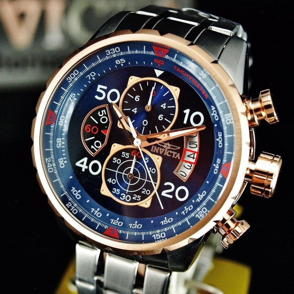 Invicta Rose Gold 18k Plated Men's Watch w/ box